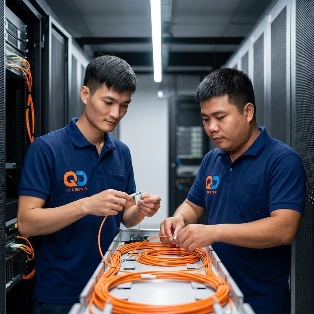 Thi Công Cáp Quang FTTH/FTTO Cho Doanh Nghiệp: Băng Thông Cao, Độ Trễ Thấp